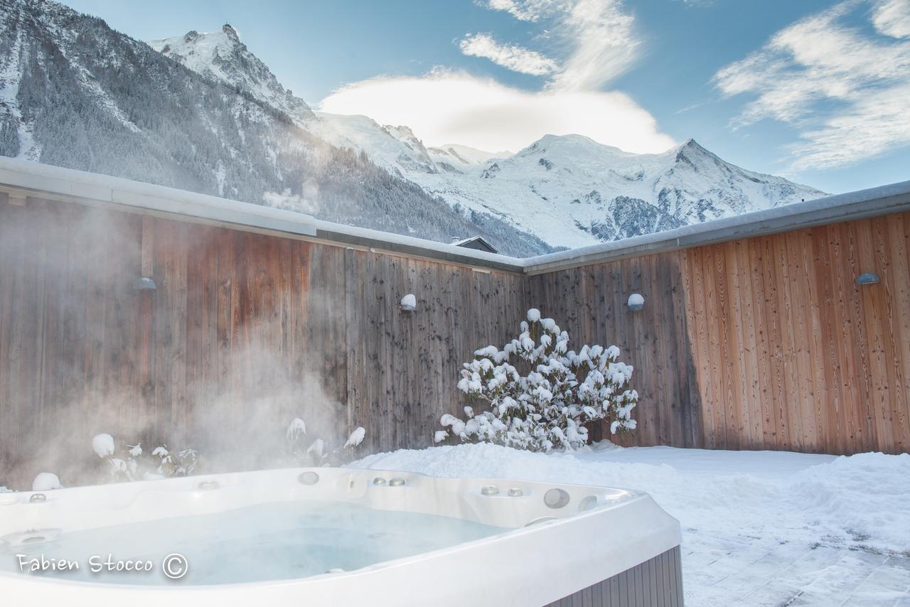 Apartment Au Bon Coin - Luxury Chamonix Hidden Haven, Mont Blanc View, Hot Tub And Garden Eksteriør bilde